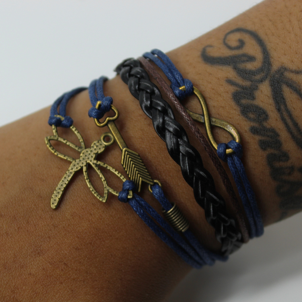 Dark Blue Dragonfly Bracelet